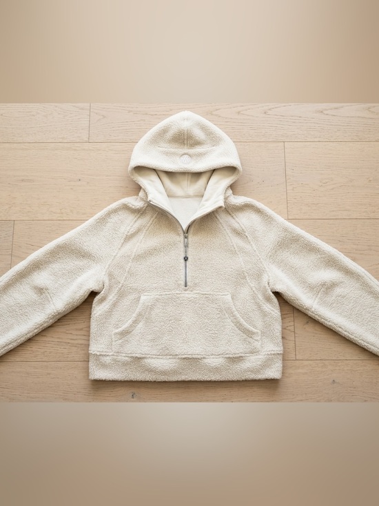 lululemon athletica Tops - lululemon athletica Cream Sherpa Half-Zip Hoodie XS/S